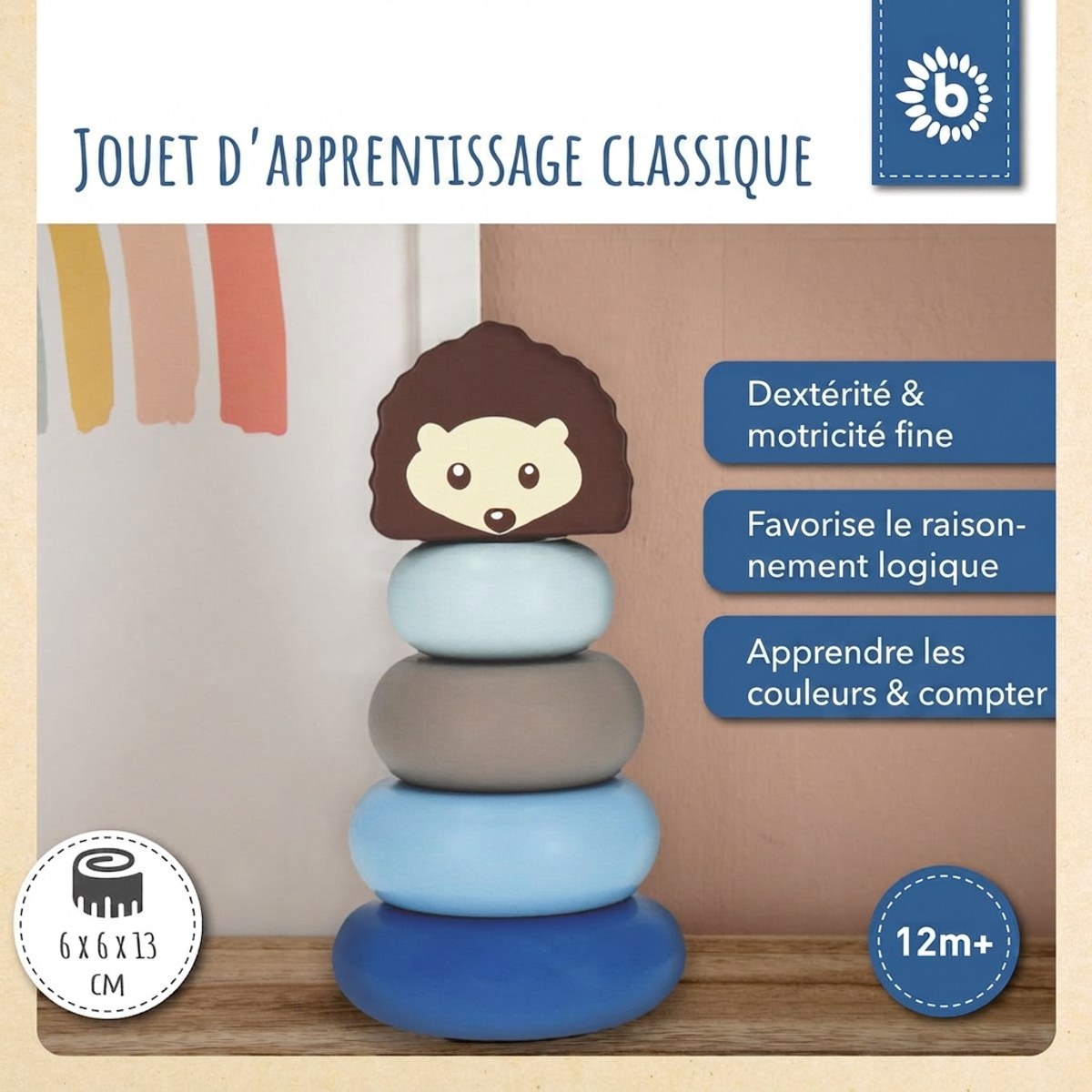 Mini Stapelturm Igel - FR Infographic