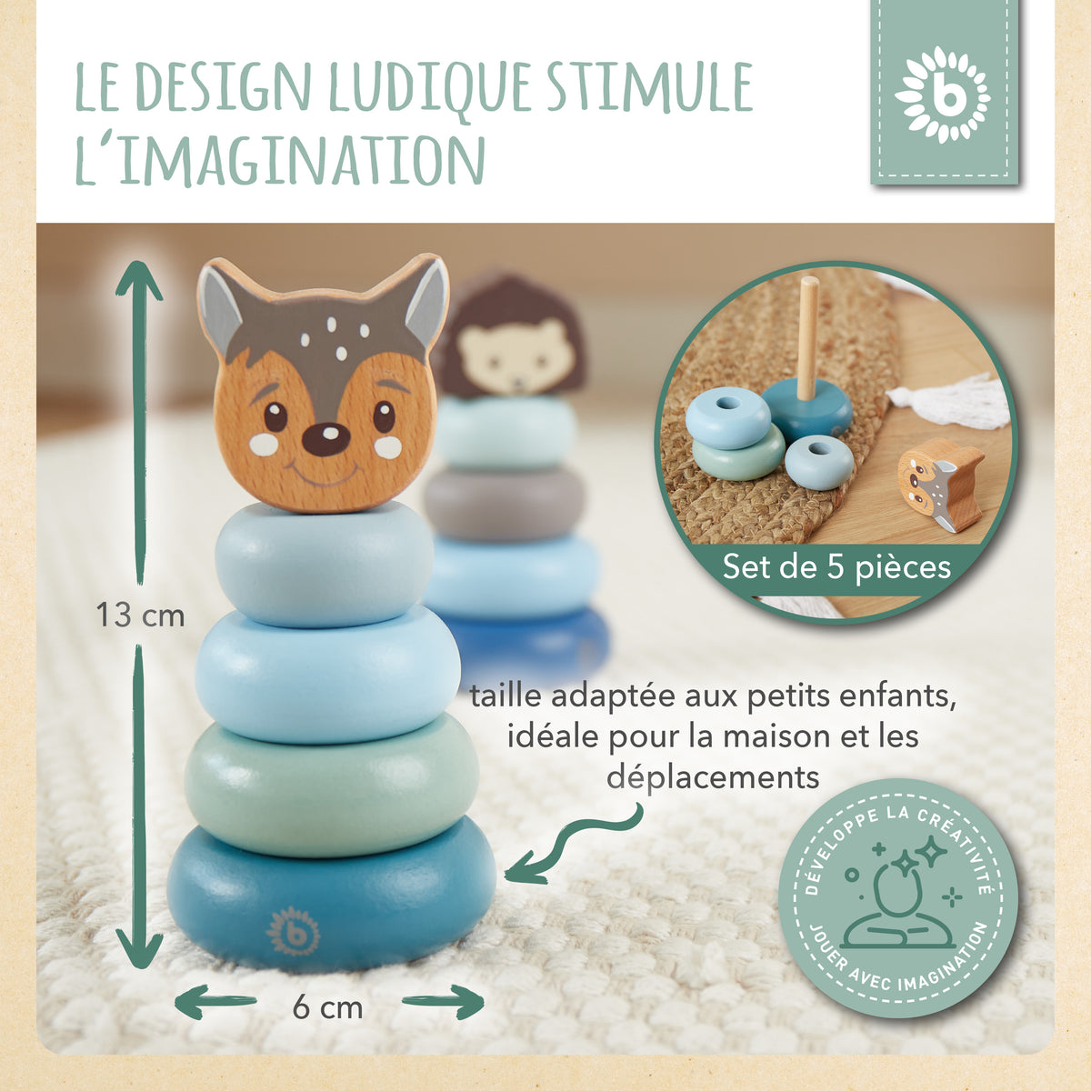 Mini Stapelturm Reh - FR Infographic