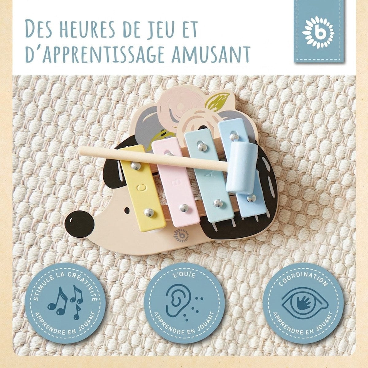 Mini Xylophon Igel - FR Infographic
