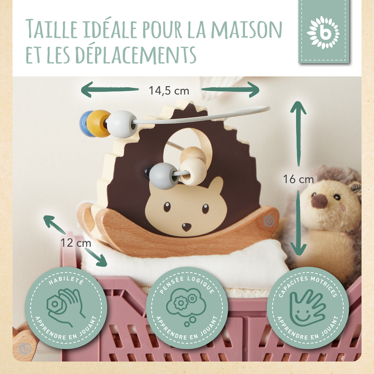 Motorikschleife mit Wippe Igel - FR Infographic