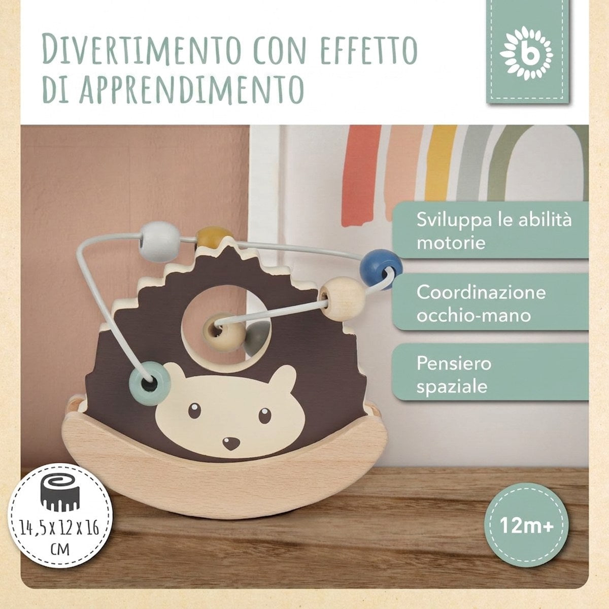 Motorikschleife mit Wippe Igel - IT Infographic