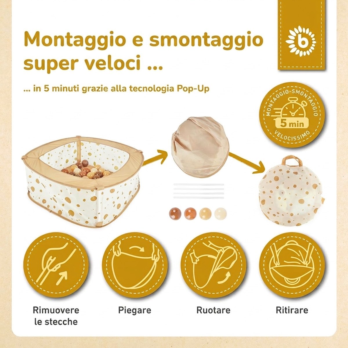 Pop up Bällebad Dots mit 50 Bällen - IT Infographic