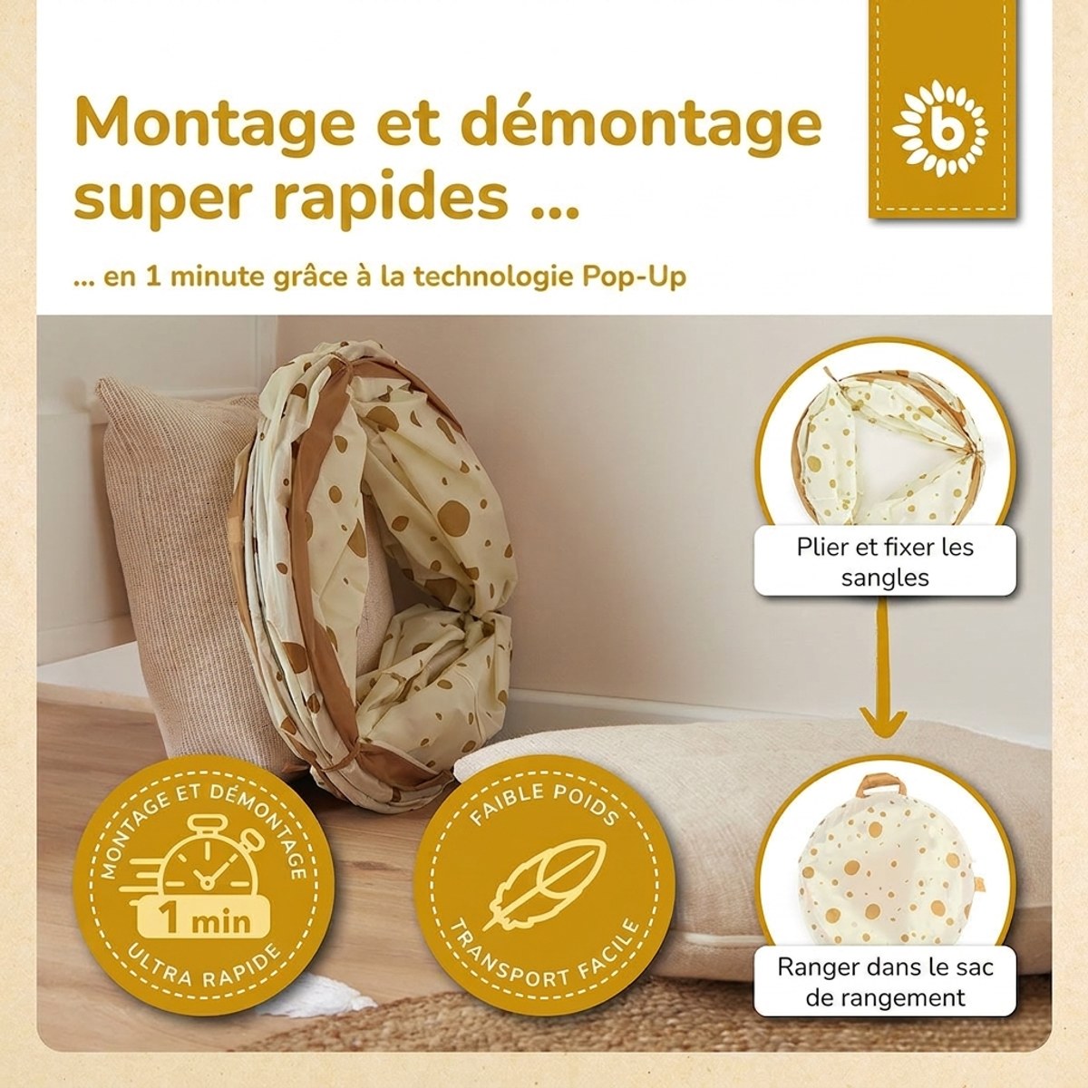 Pop up Spieltunnel Dots - FR Infographic