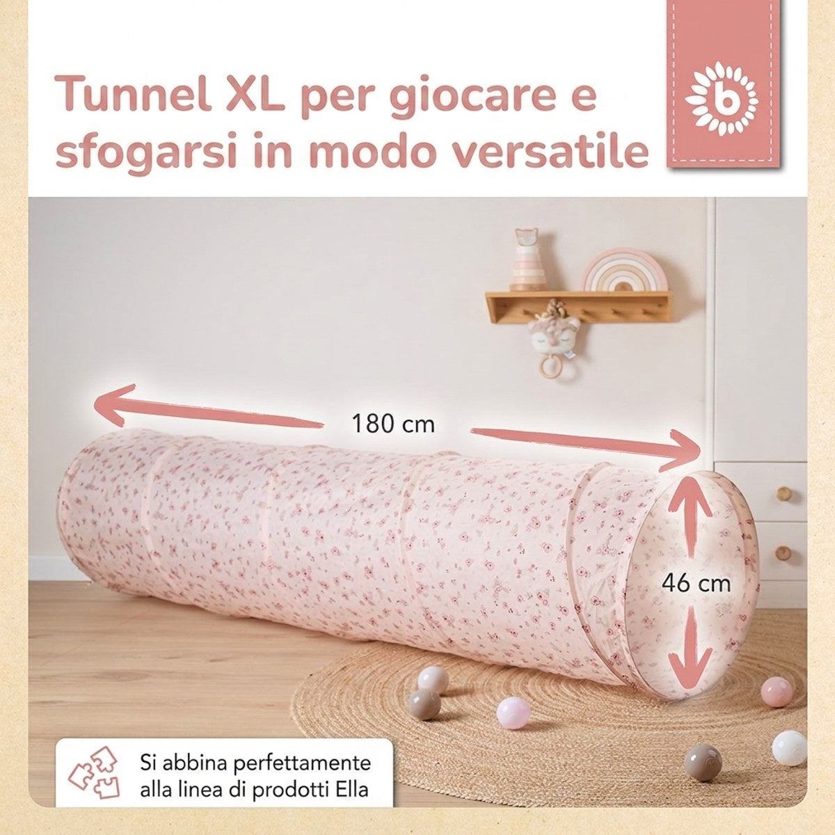 Pop Up Spieltunnel Dreamy Flowers - IT Infographic