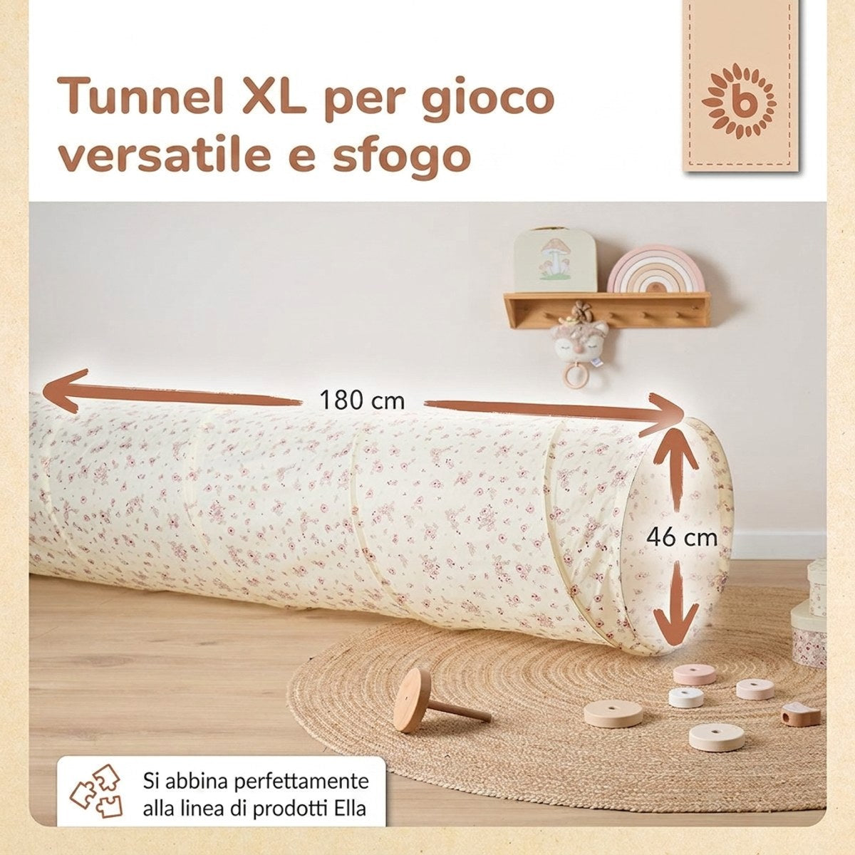 Pop Up Spieltunnel Vintage Flowers - IT Infographic