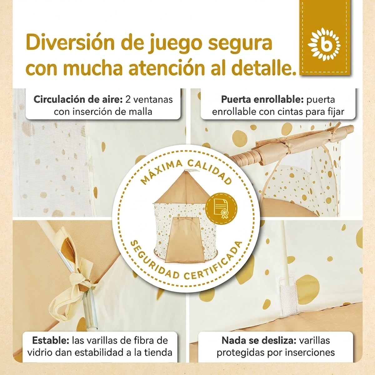 Pop up Spielzelt Dots - ES Infographic