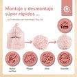 Pop Up Spielzelt Dreamy Flowers - ES Infographic