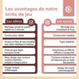 Pop Up Spielzelt Dreamy Flowers - FR Infographic