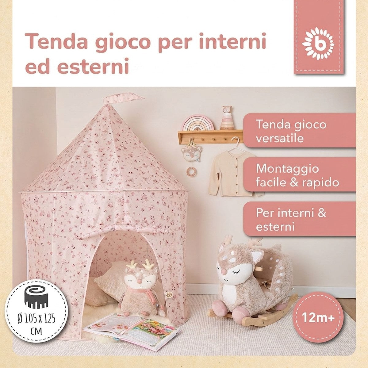 Pop Up Spielzelt Dreamy Flowers - IT Infographic