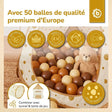 Pop up Spielzelt und Bällebad Dots mit 50 Bällen - FR Infographic