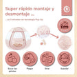 Pop Up Spielzelt und Bällebad Dreamy Flowers mit 50 Bällen - ES Infographic