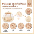 Pop Up Spielzelt und Bällebad Vintage Flowers mit 50 Bällen - FR Infographic