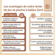 Pop Up Spielzelt und Bällebad Vintage Flowers mit 50 Bällen - FR Infographic