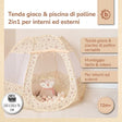 Pop Up Spielzelt und Bällebad Vintage Flowers mit 50 Bällen - IT Infographic