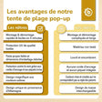POP UP STRANDMUSCHEL DOTS - FR Infographic