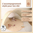 POP UP STRANDMUSCHEL VINTAGE FLOWERS - FR Infographic