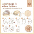 POP UP STRANDMUSCHEL VINTAGE FLOWERS - FR Infographic
