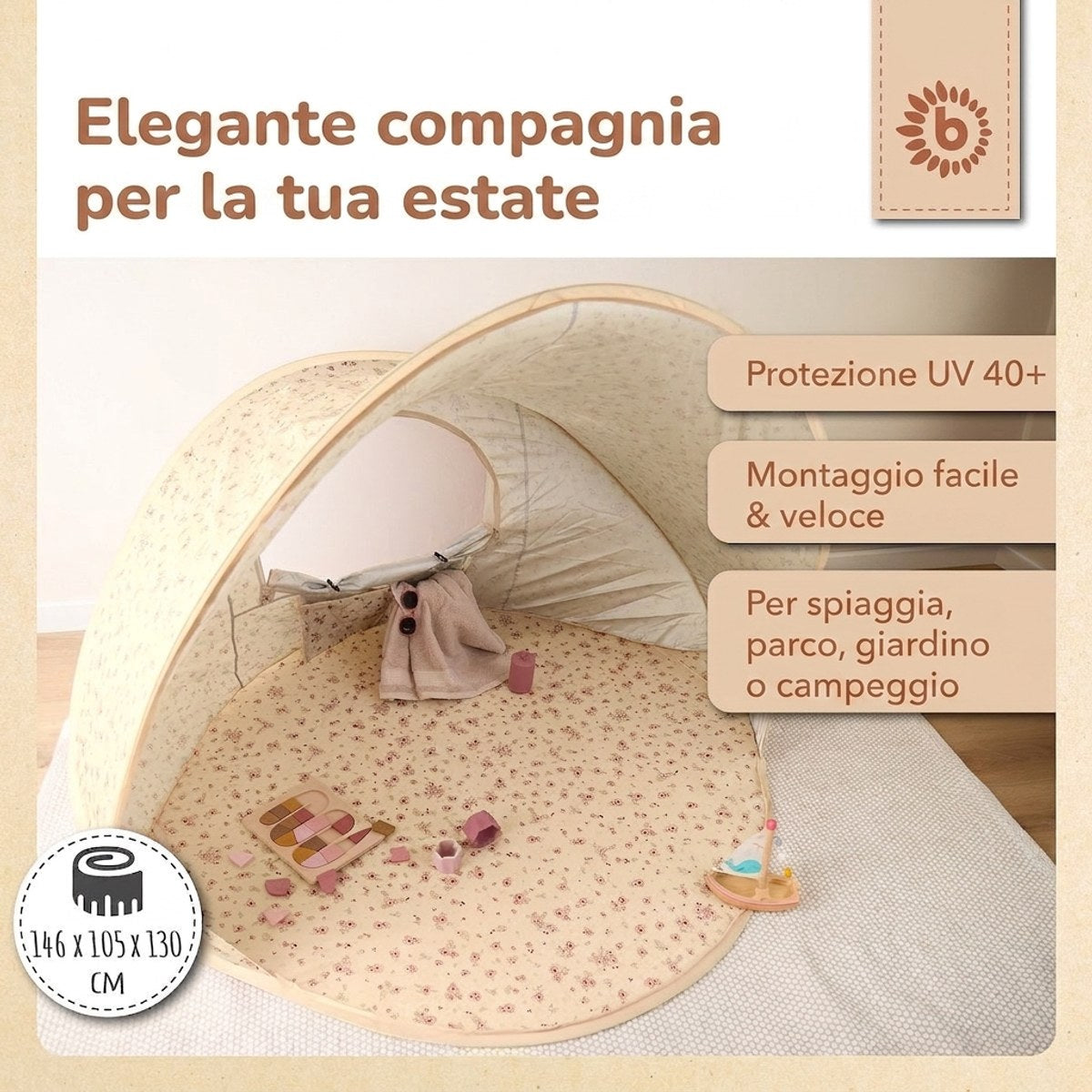 POP UP STRANDMUSCHEL VINTAGE FLOWERS - IT Infographic