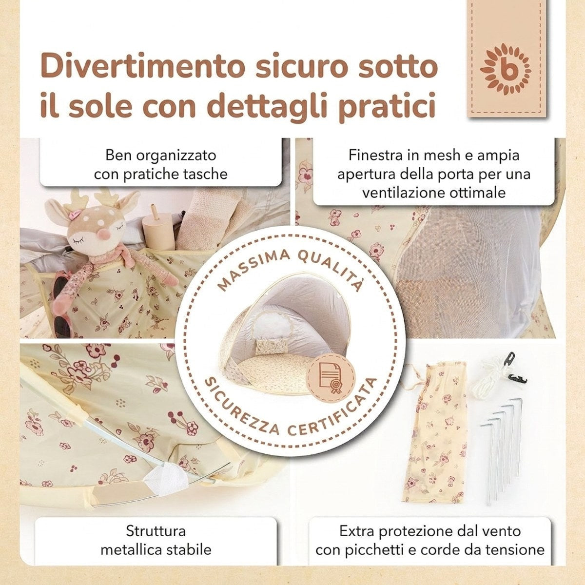 POP UP STRANDMUSCHEL VINTAGE FLOWERS - IT Infographic