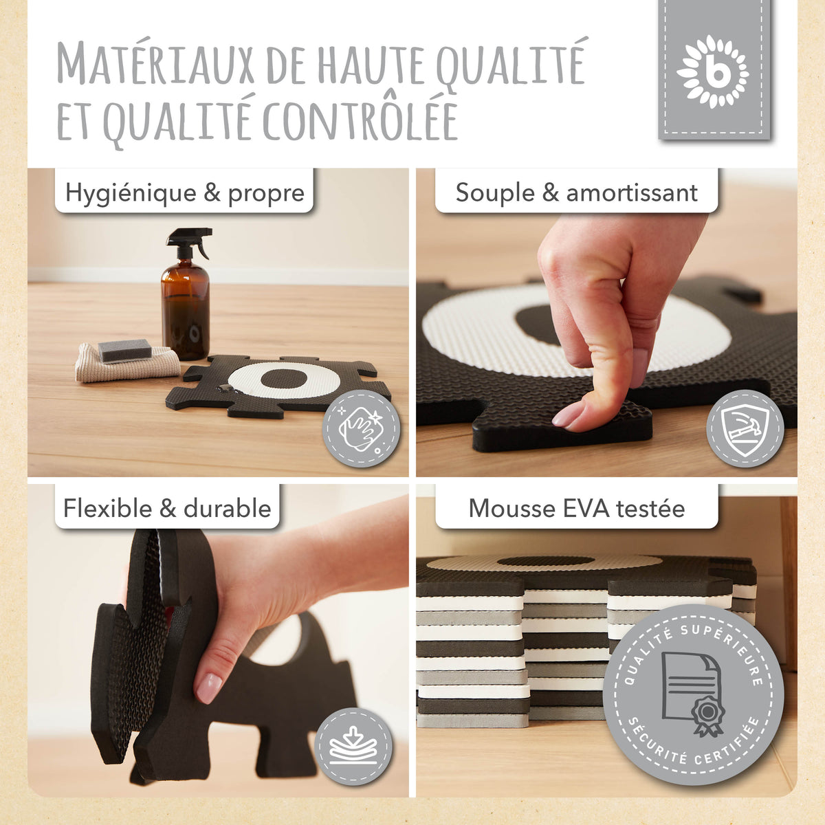 Puzzlematte Zahlen Black & White - FR Infographic