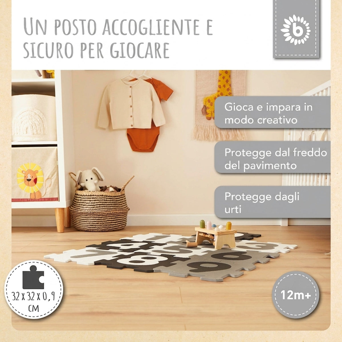 Puzzlematte Zahlen Black & White - IT Infographic