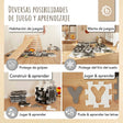 Puzzlematten Buchstaben black & white - ES Infographic