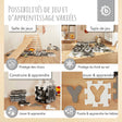 Puzzlematten Buchstaben black & white - FR Infographic