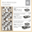 Puzzlematten Buchstaben black & white - FR Infographic