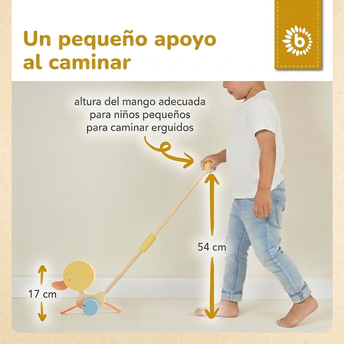 Rollerstab Watschelente gelb - ES Infographic