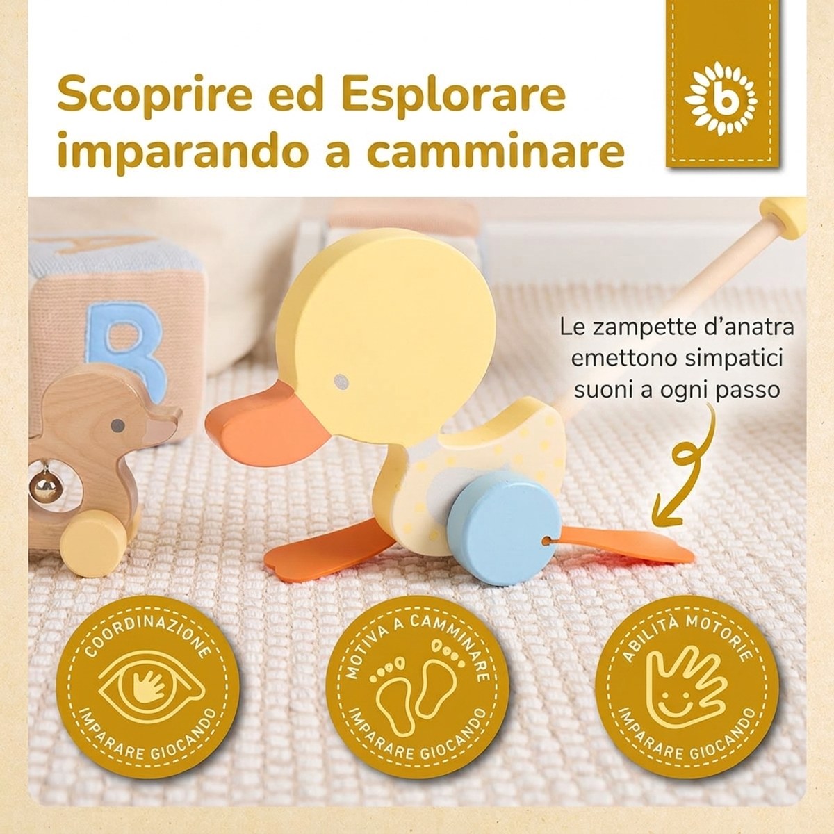 Rollerstab Watschelente gelb - IT Infographic