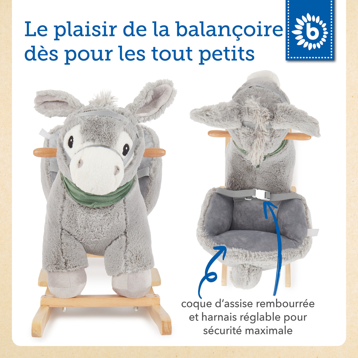 Schaukel Esel Luca - FR Infographic