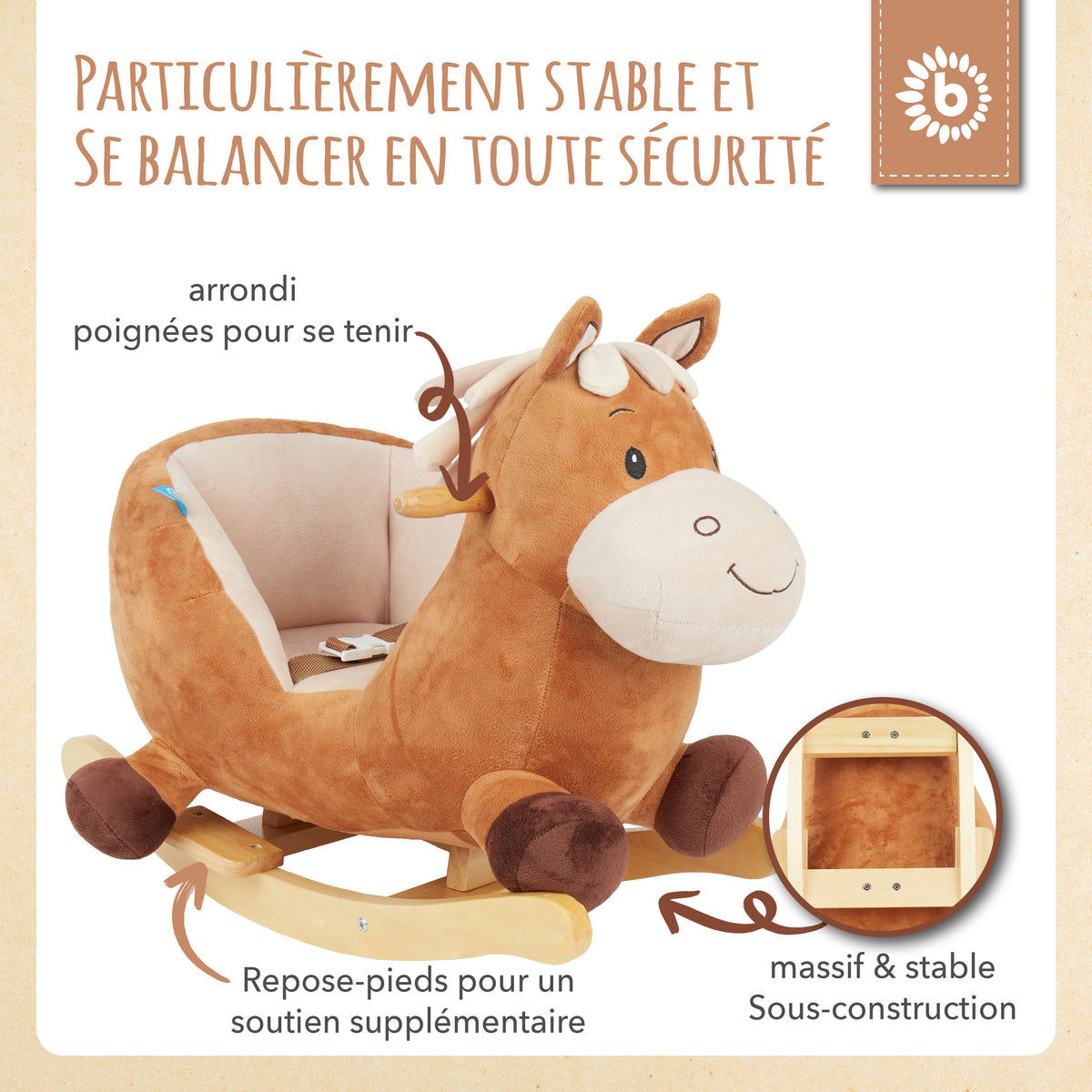 Schaukeltier Baby Pferd Calimero - FR Infographic