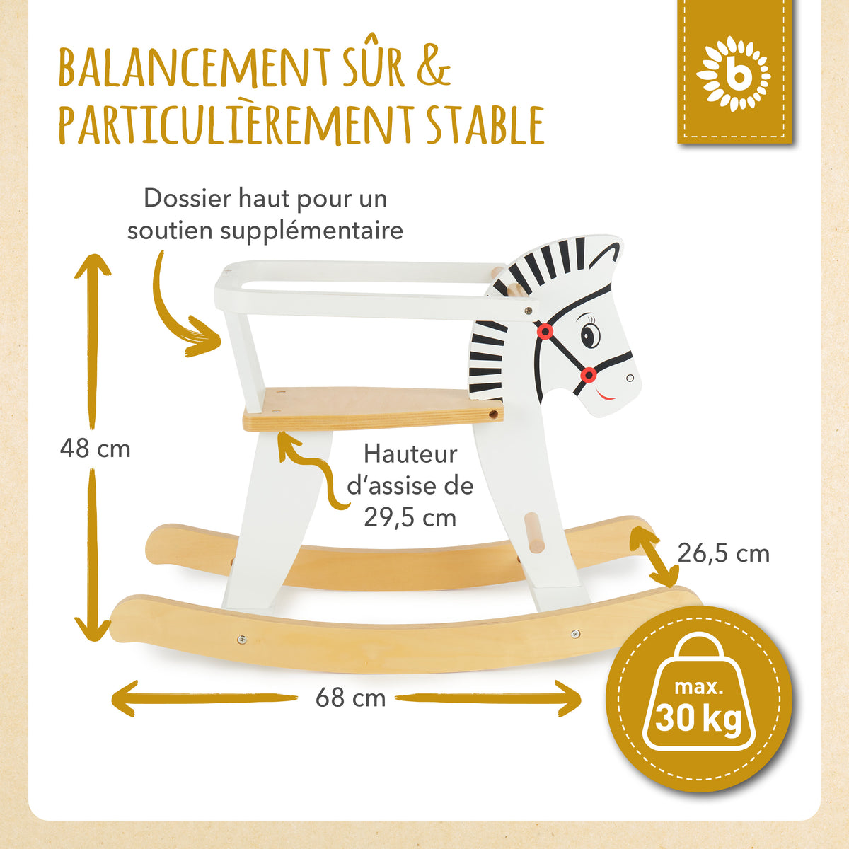 Schaukelpferd Holz - FR Infographic
