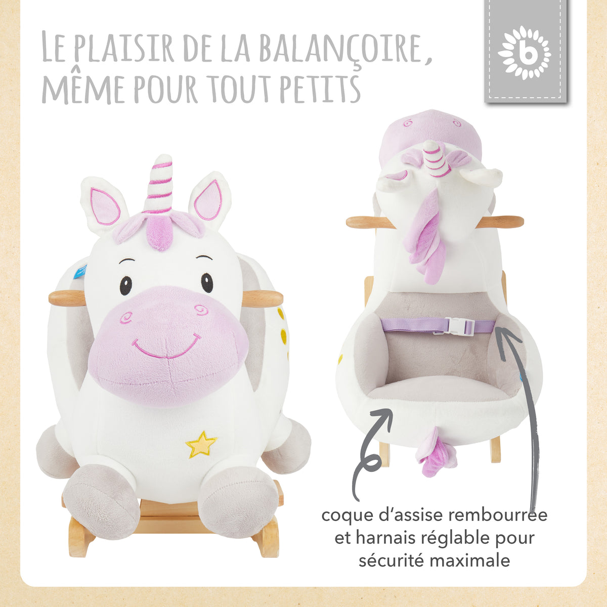 Schaukeltier Baby Einhorn Hörnchen - FR Infographic