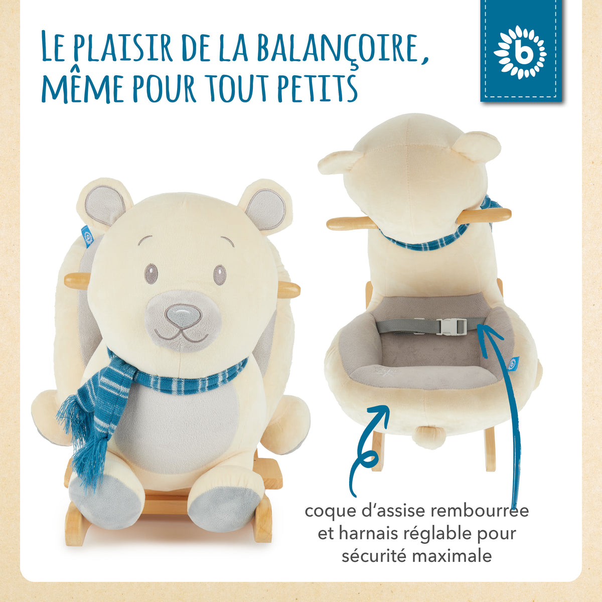 Schaukeltier Baby Eisbär Lars - FR Infographic