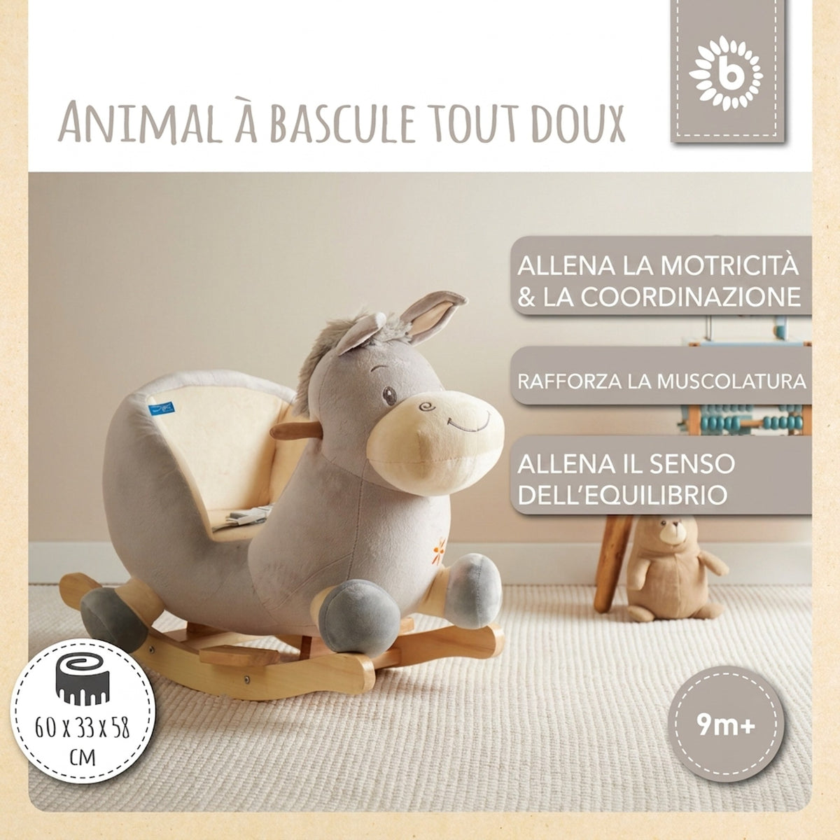 Schaukeltier Baby Esel Fips - IT Infographic