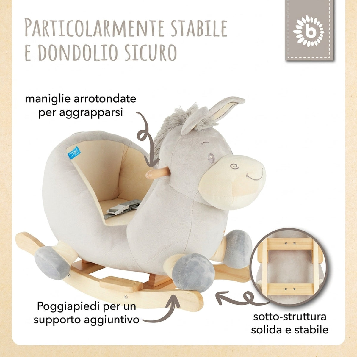 Schaukeltier Baby Esel Fips - IT Infographic