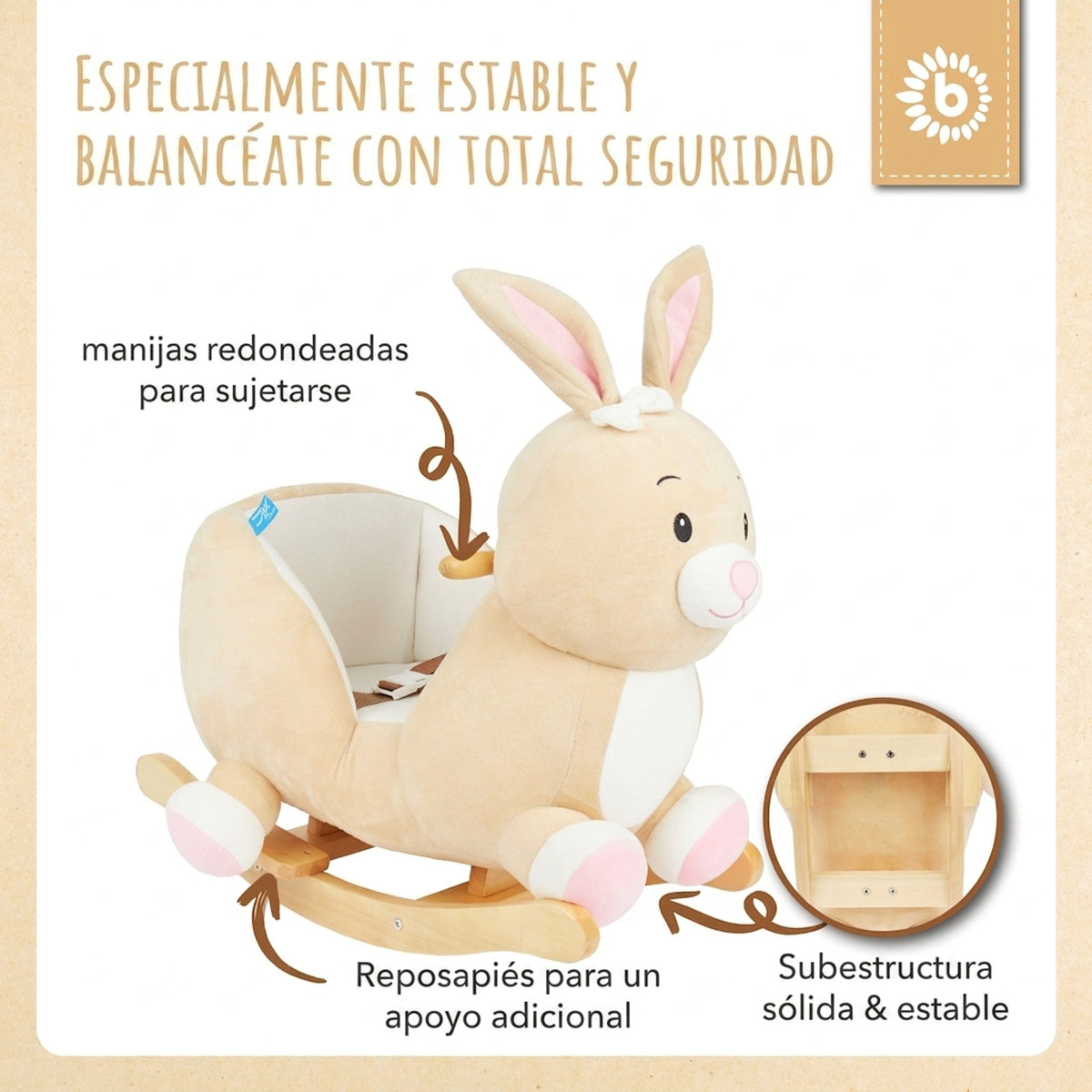 Schaukeltier Baby Hase Hopsi - ES Infographic