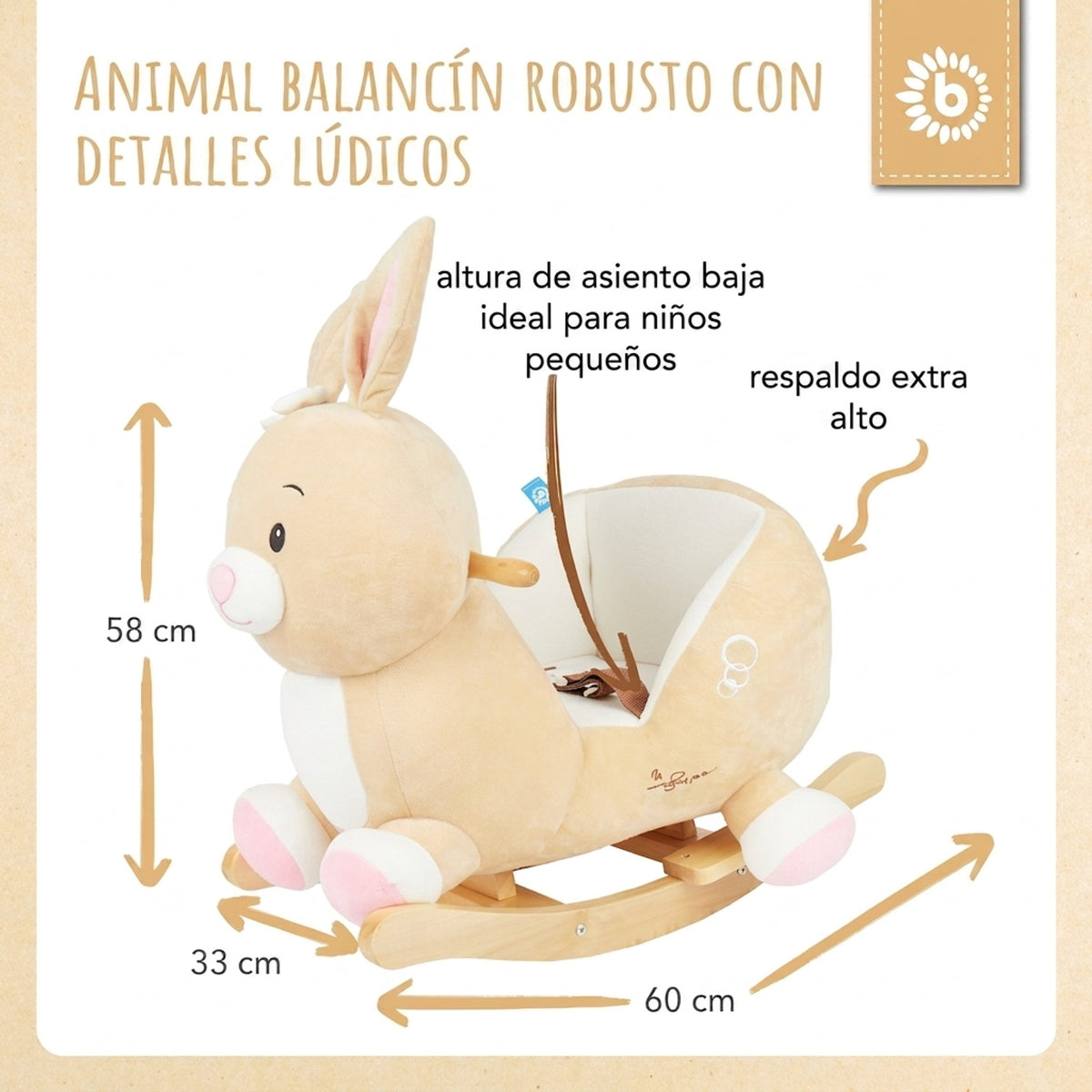 Schaukeltier Baby Hase Hopsi - ES Infographic