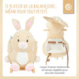 Schaukeltier Baby Hase Hopsi - FR Infographic