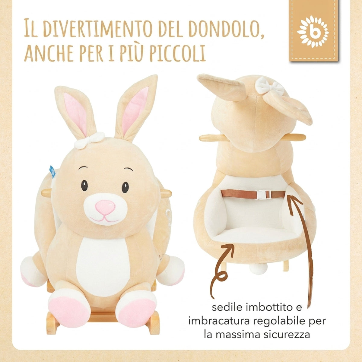 Schaukeltier Baby Hase Hopsi - IT Infographic
