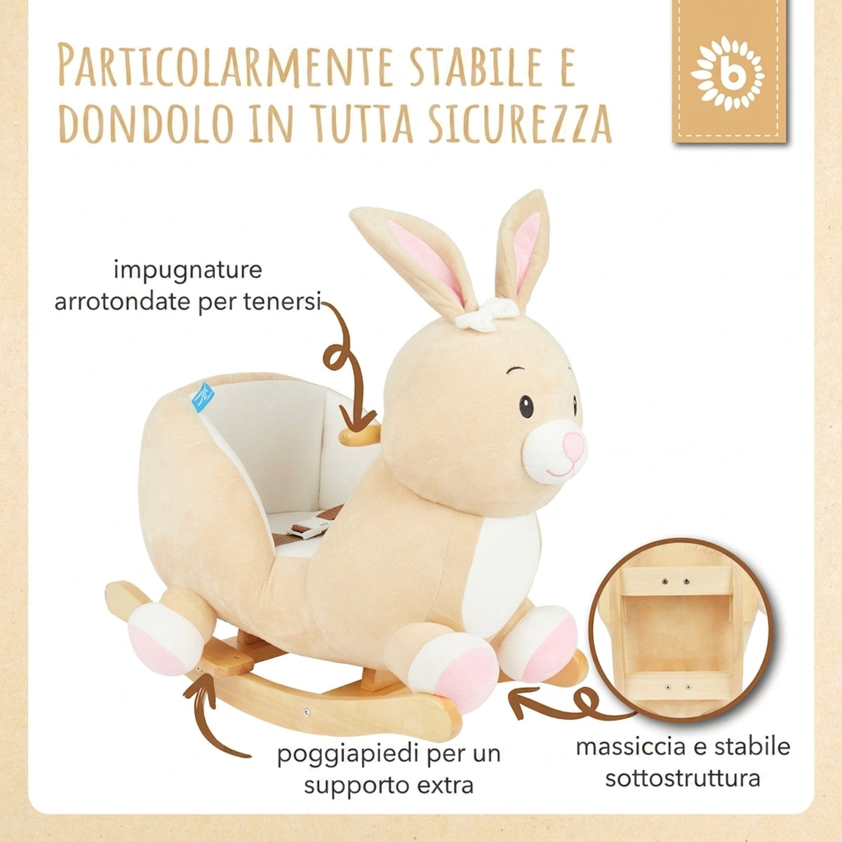 Schaukeltier Baby Hase Hopsi - IT Infographic