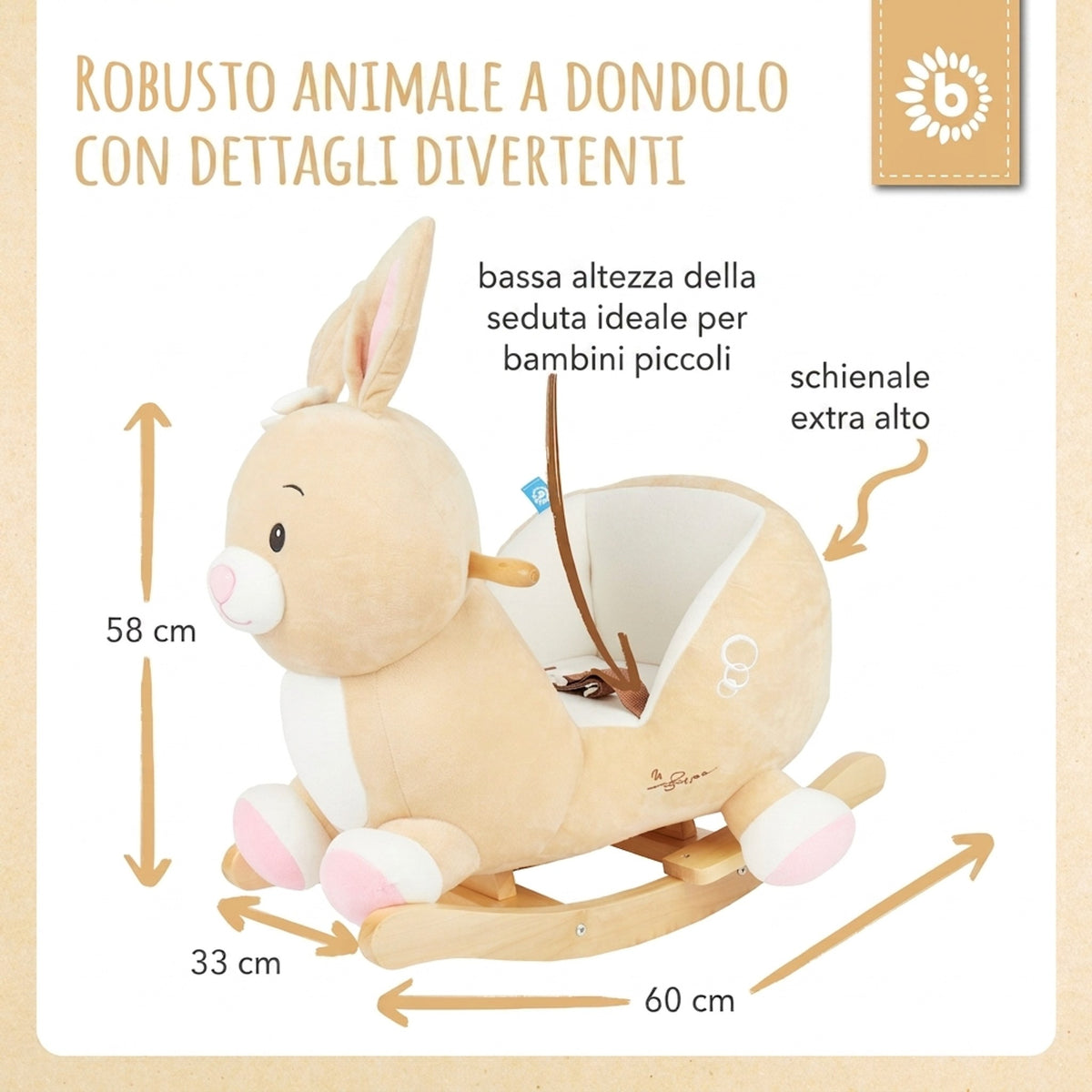 Schaukeltier Baby Hase Hopsi - IT Infographic