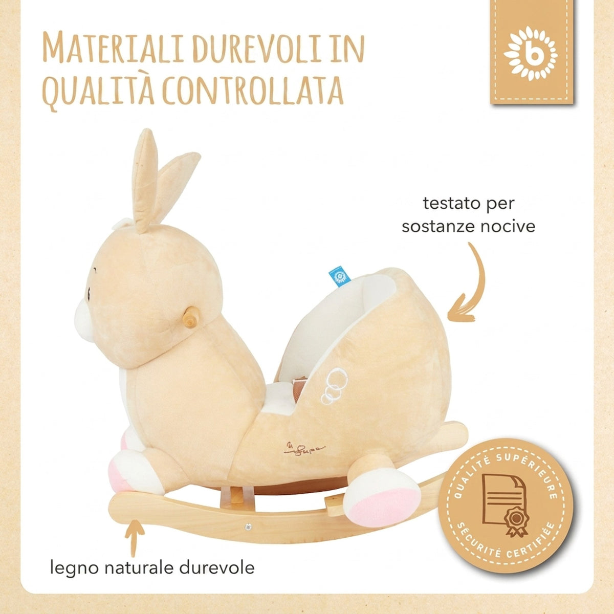 Schaukeltier Baby Hase Hopsi - IT Infographic