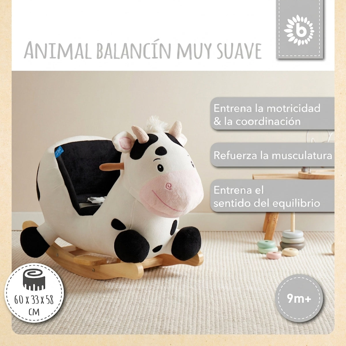 Schaukeltier Baby Kuh Heidi - ES Infographic