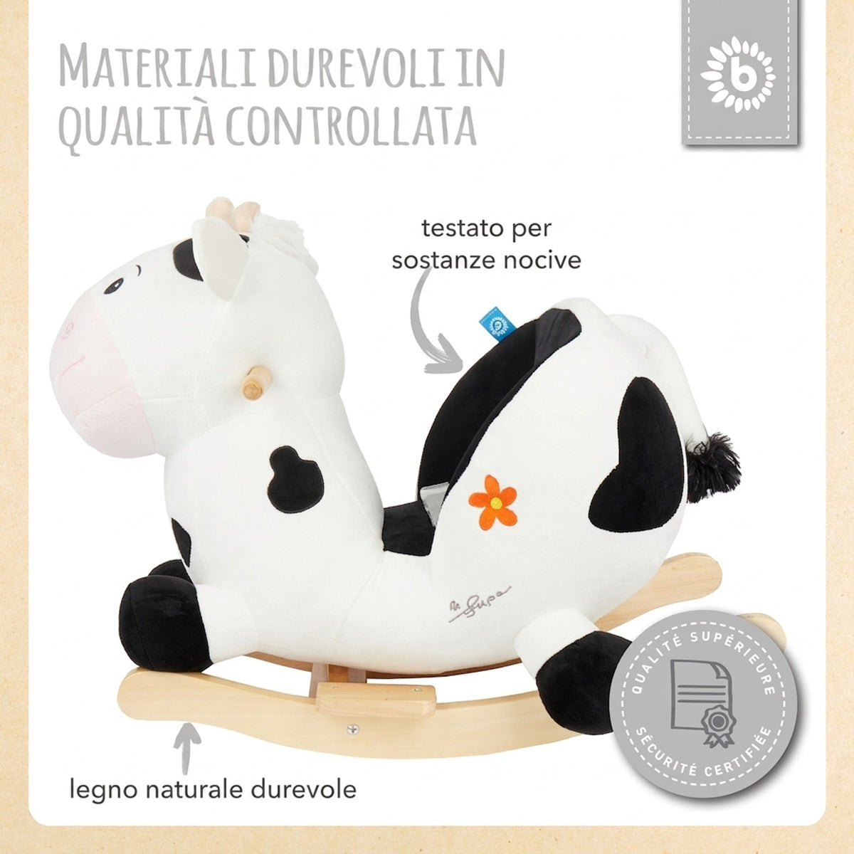 Schaukeltier Baby Kuh Heidi - IT Infographic