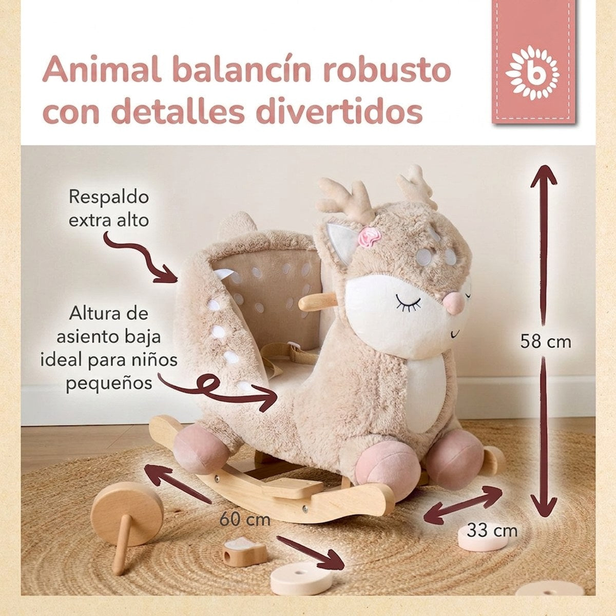 Schaukeltier Baby Reh Ella - ES Infographic