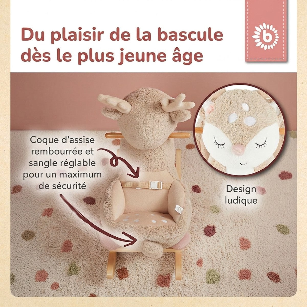 Schaukeltier Baby Reh Ella - FR Infographic