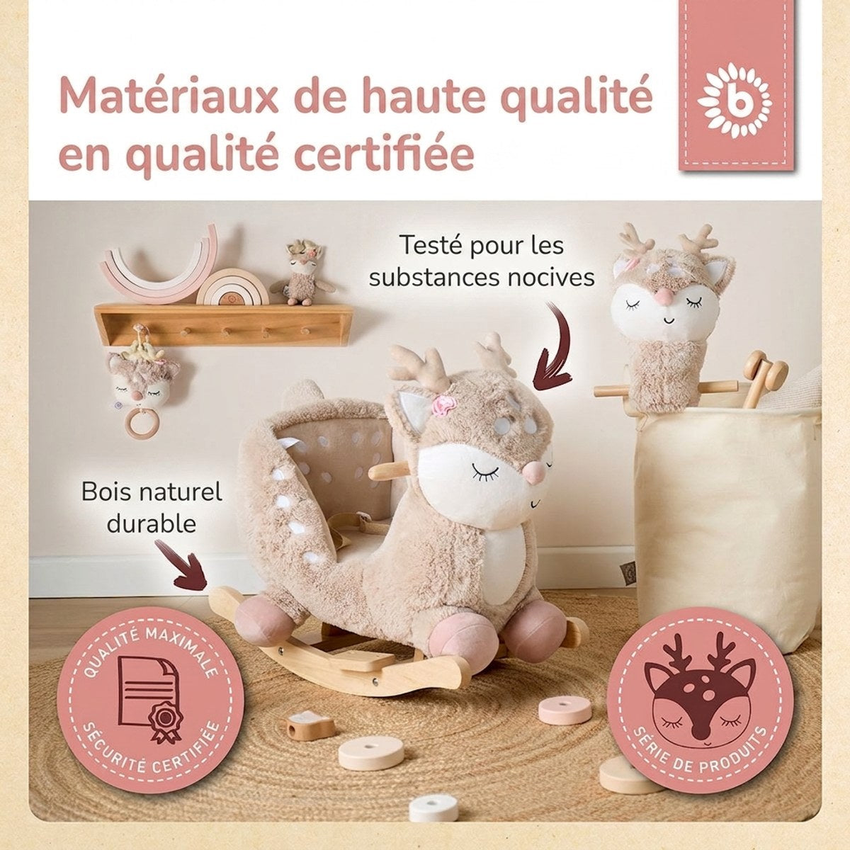 Schaukeltier Baby Reh Ella - FR Infographic