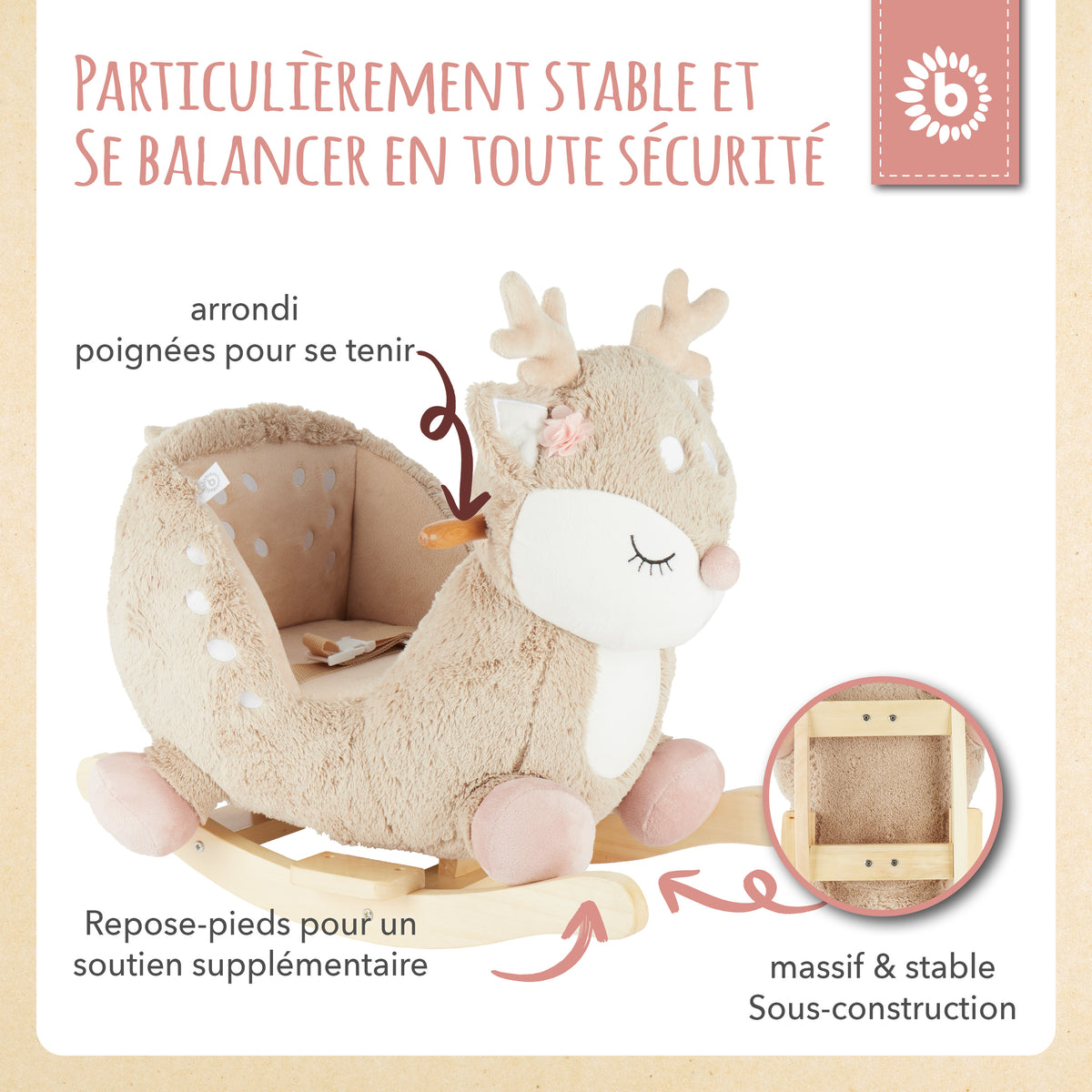 Schaukeltier Baby Reh Ella - FR Infographic